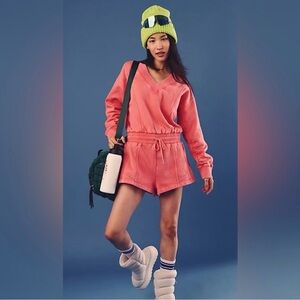 Free People Movement Intercept Romper. Hibiscus